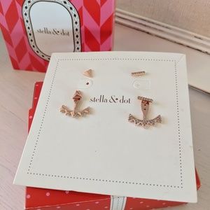 Stella & Dot triangle ear jacket